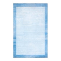 Doris Leslie Blau Midcentury Indian Dhurrie Blue Handmade Cotton Rug
