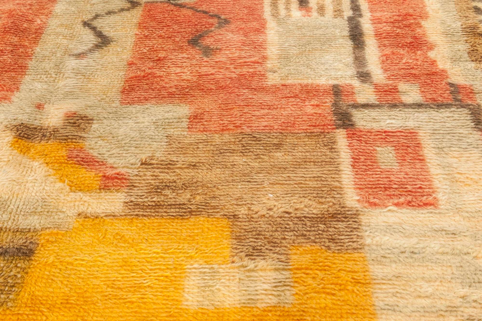 Tribal Doris Leslie Blau Vintage Moroccan Rug – Multi-Color Abstract Design en vente