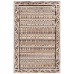 Doris Leslie Blau Midcentury Marokkanischer Handgefertigter Wollteppich