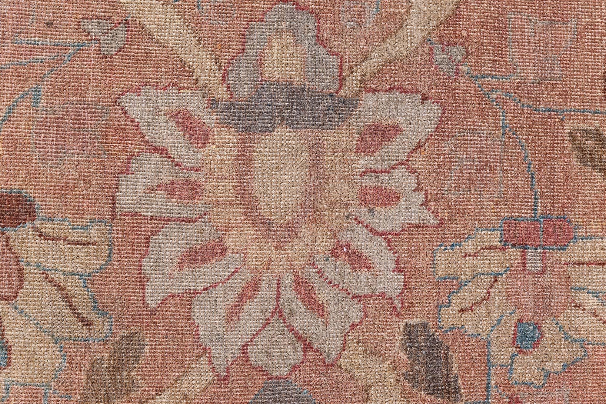 Doris Leslie Blauer persischer Täbris-Wollteppich aus der Mitte des Jahrhunderts, handgeknüpft (20. Jahrhundert) im Angebot
