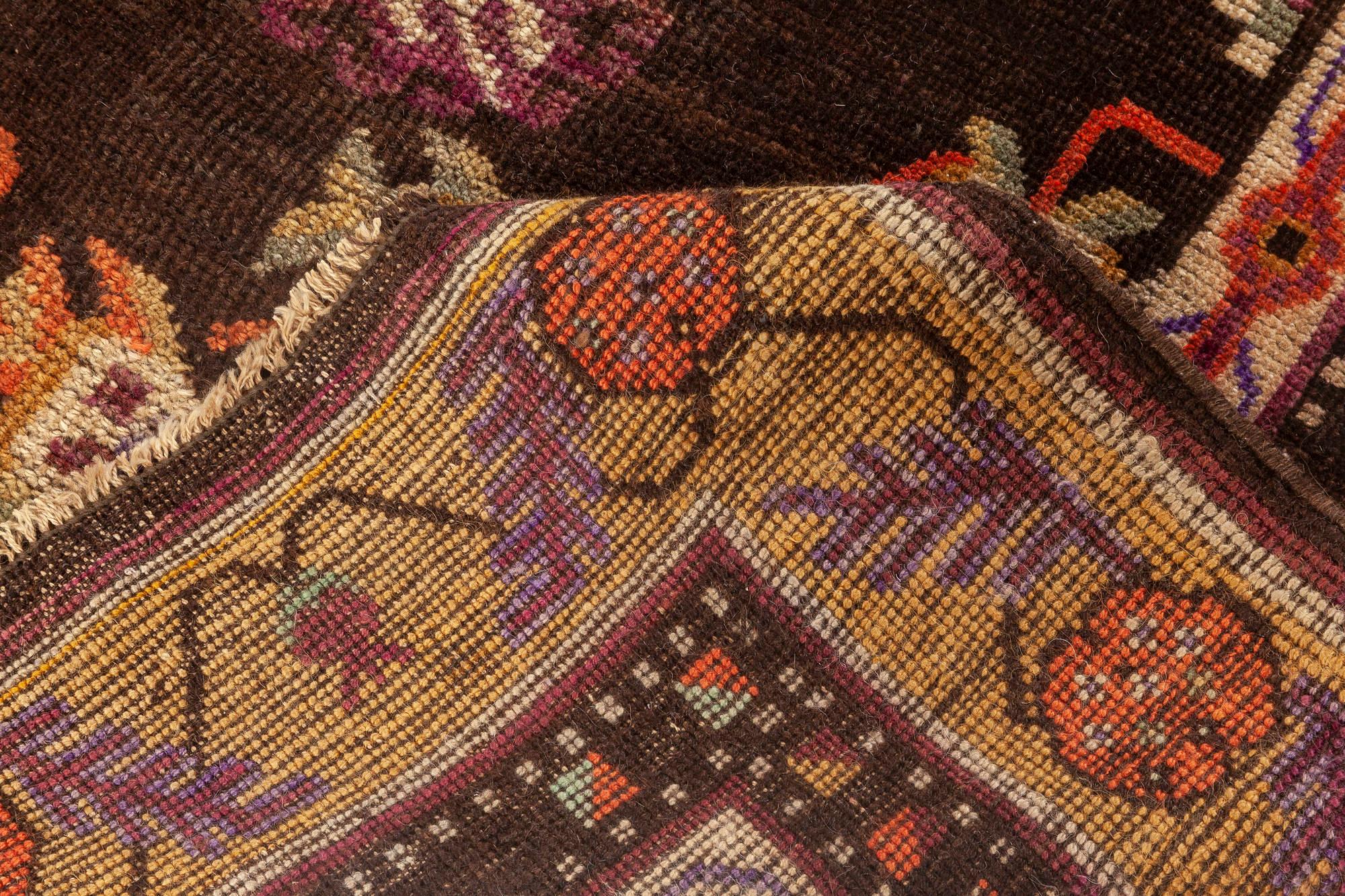 Doris Leslie Blau Midcentury Samarkand Handgefertigter Wollteppich (Moderne der Mitte des Jahrhunderts) im Angebot