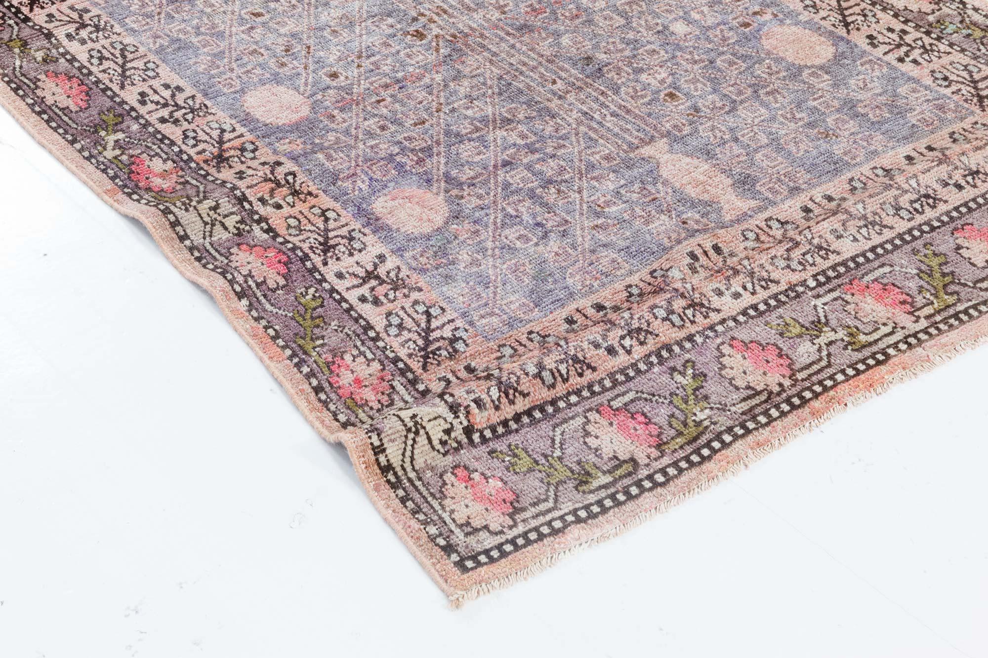 Doris Leslie Blau Midcentury Samarkand Tapis en laine fait main Bon état - En vente à New York, NY