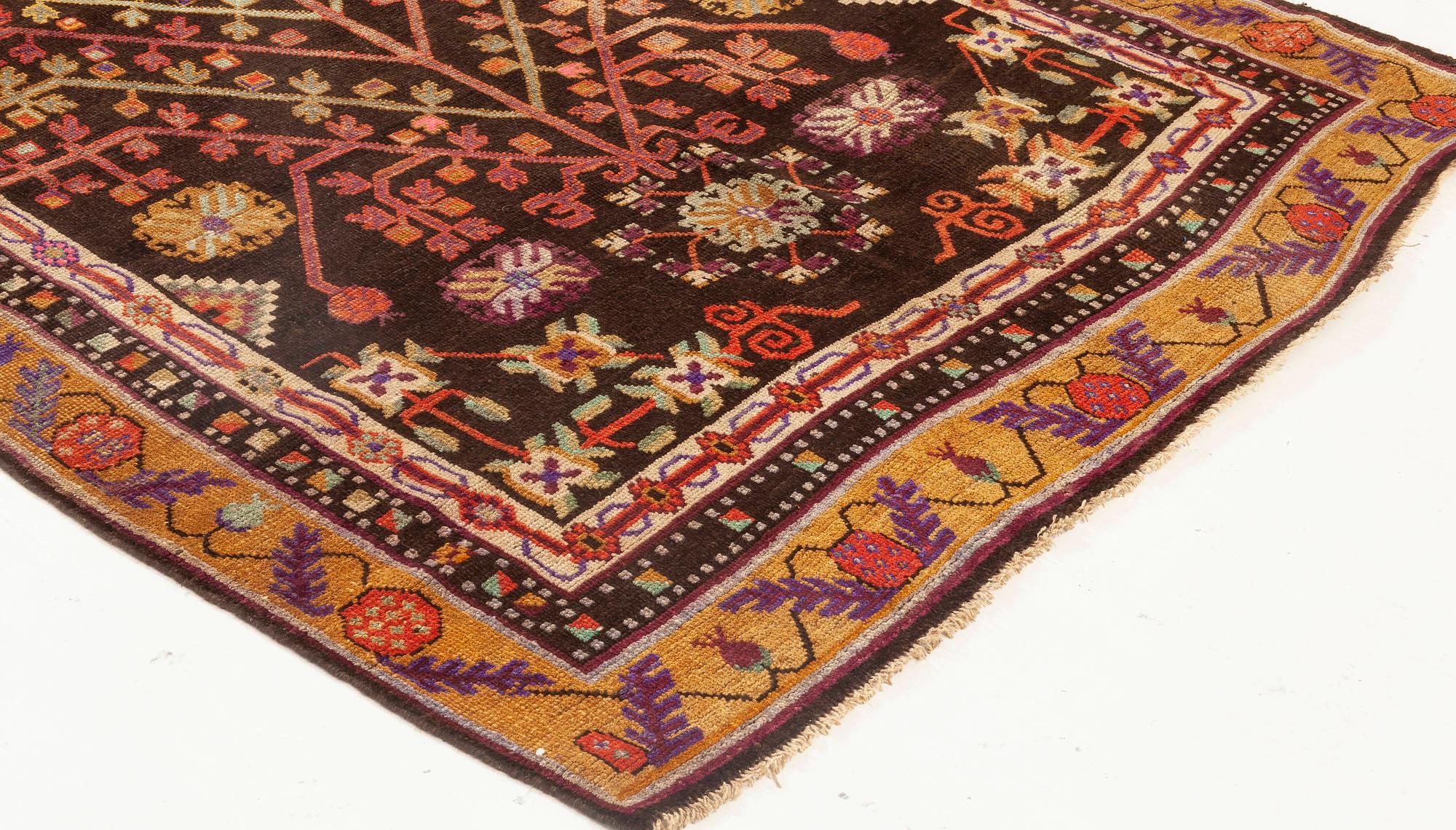 Doris Leslie Blau Midcentury Samarkand Handgefertigter Wollteppich im Zustand „Gut“ im Angebot in New York, NY