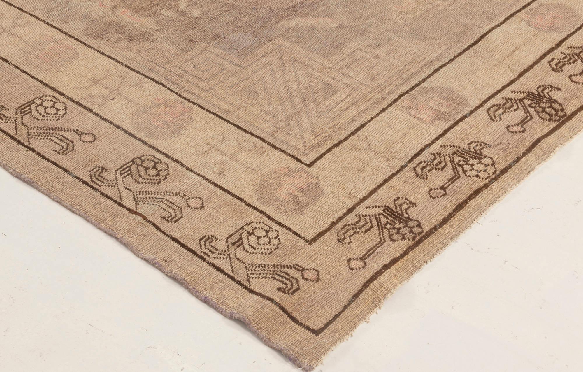 Doris Leslie Blau Alfombra de lana hecha a mano Samarcanda de mediados de siglo siglo XX en venta
