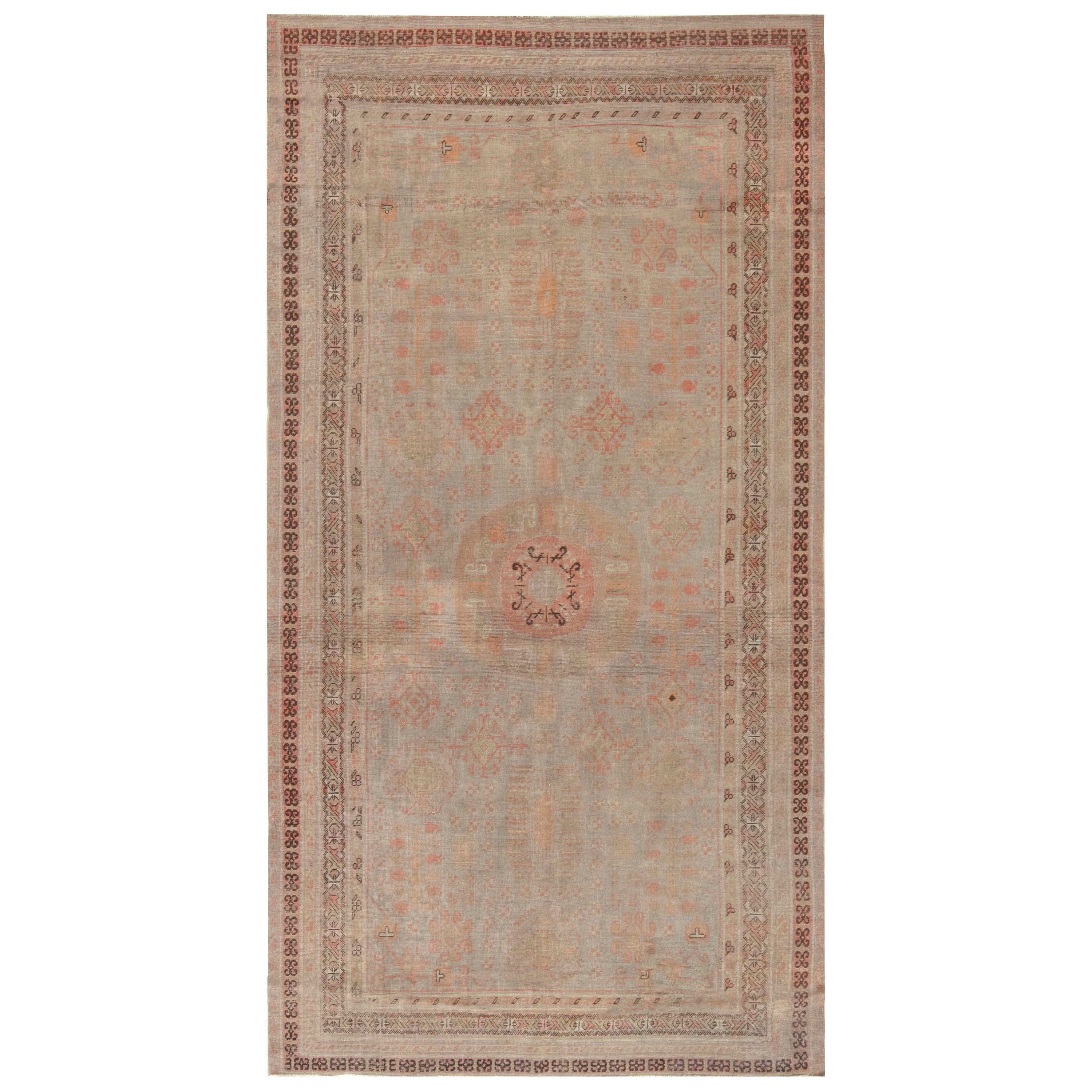 Doris Leslie Blau Midcentury Samarkand Handgefertigter Wollteppich