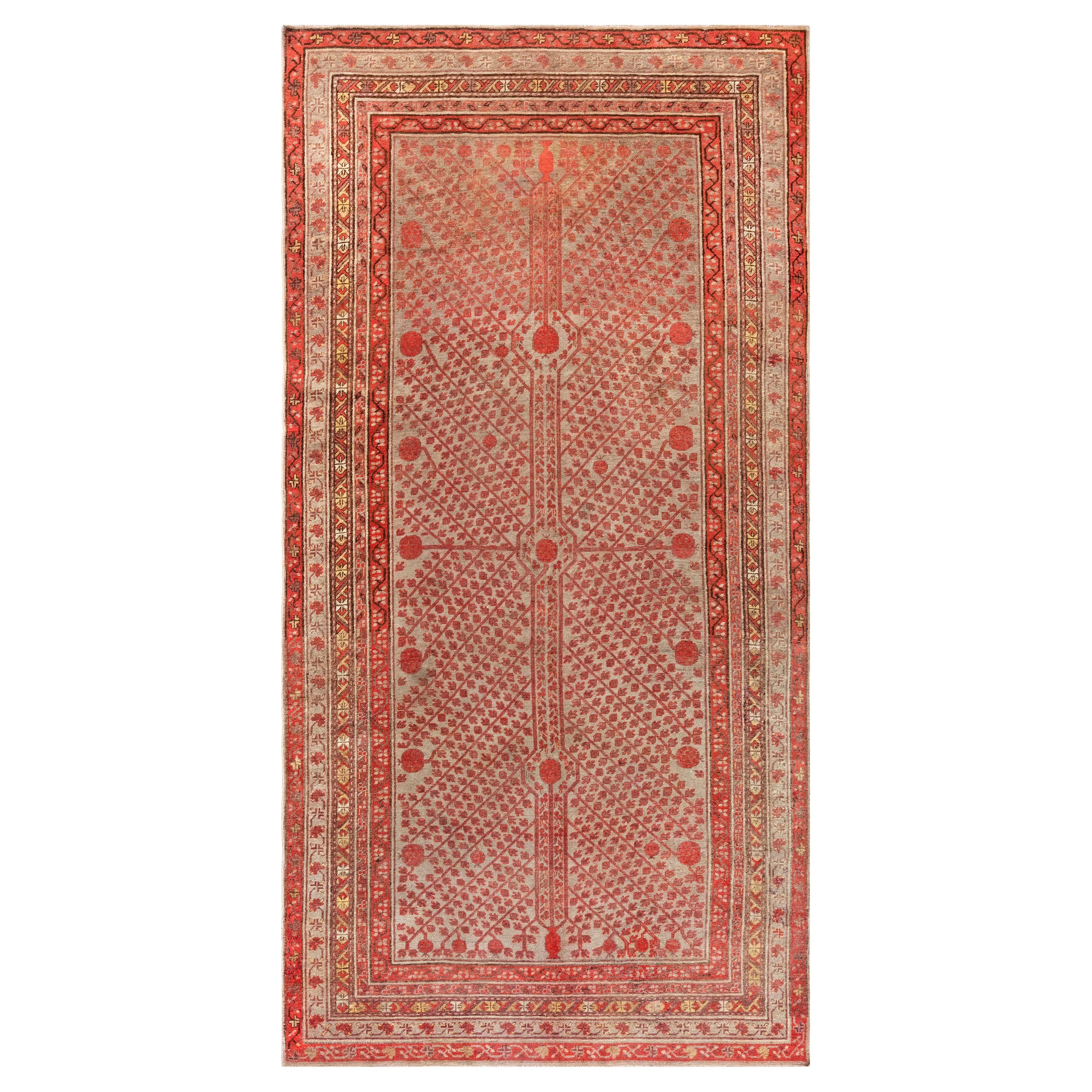 Doris Leslie Blau Midcentury Samarkand Handgefertigter Wollteppich