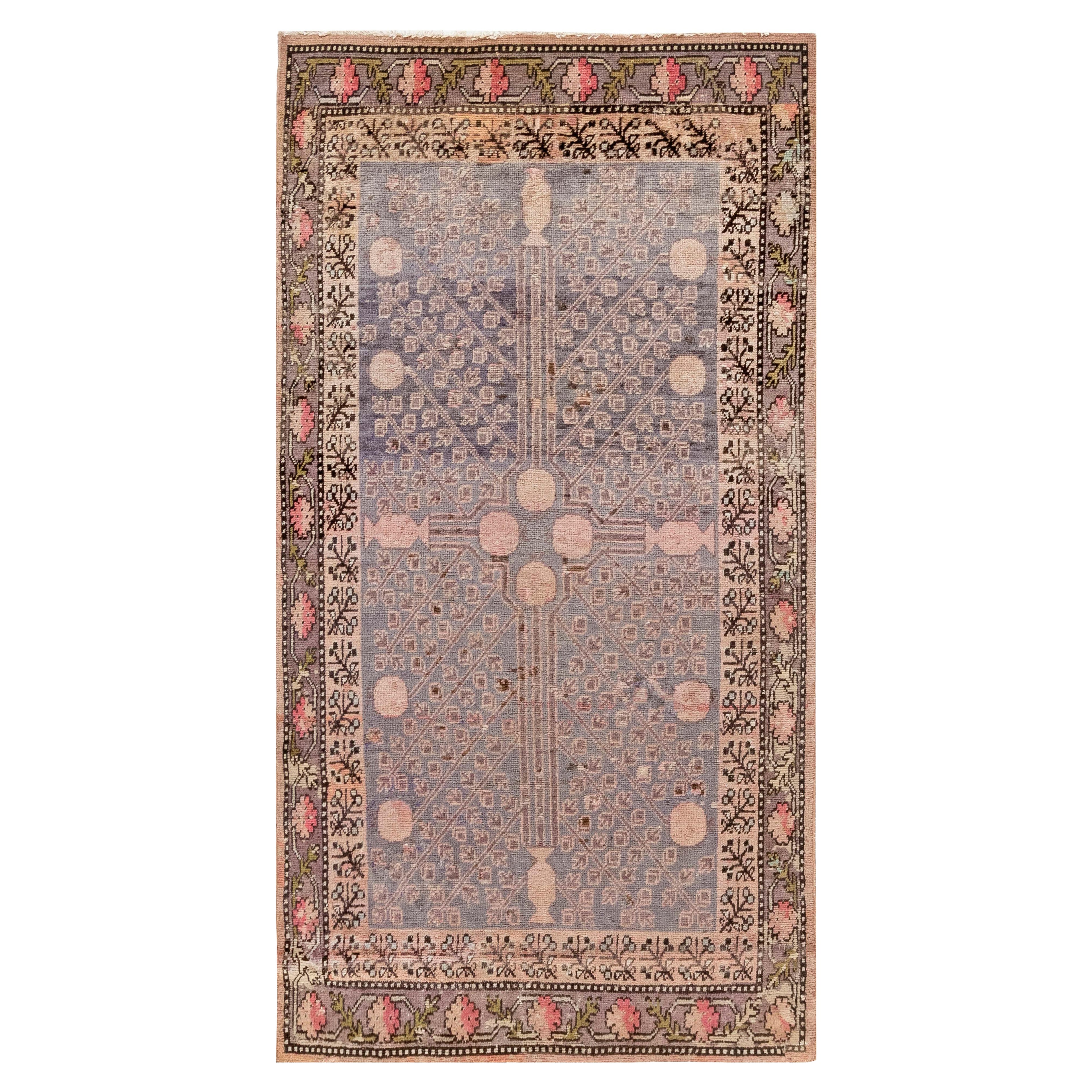 Doris Leslie Blau Midcentury Samarkand Handgefertigter Wollteppich