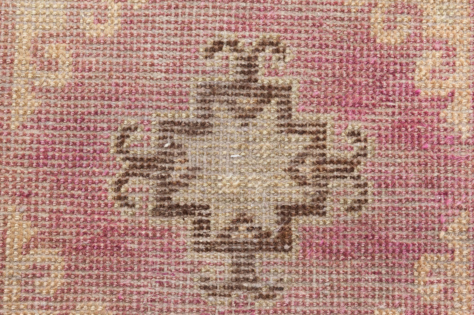 Mid-Century Modern Doris Leslie Blau Midcentury Samarkand Purple Hand Knotted Wool Rug For Sale
