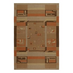 Doris Leslie Blau Midcentury Scandinavian Geometric Handmade Wool Rug