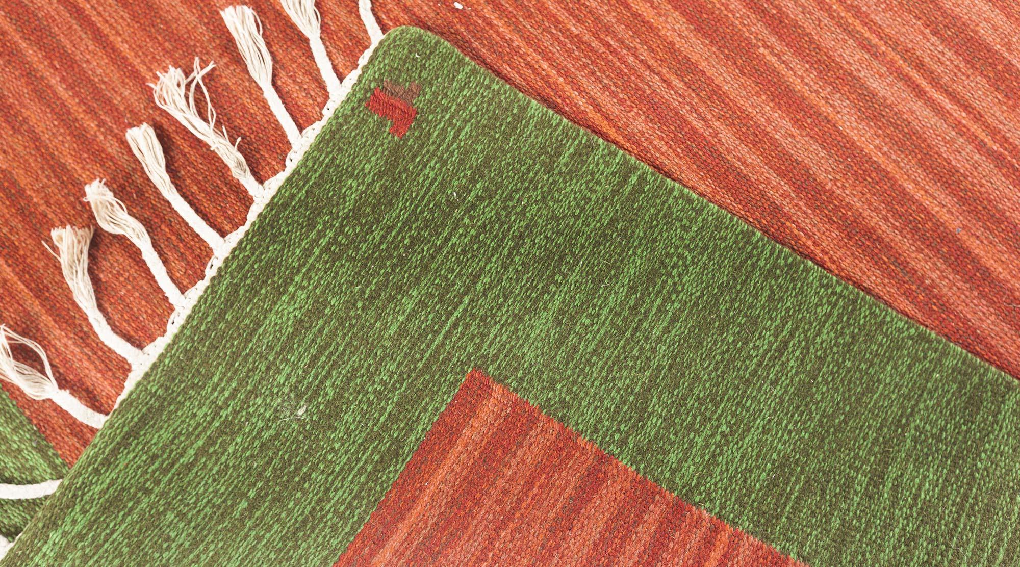 Doris Leslie Blau Midcentury Swedish Flat Weave Rug by Erik Lundberg im Angebot 2