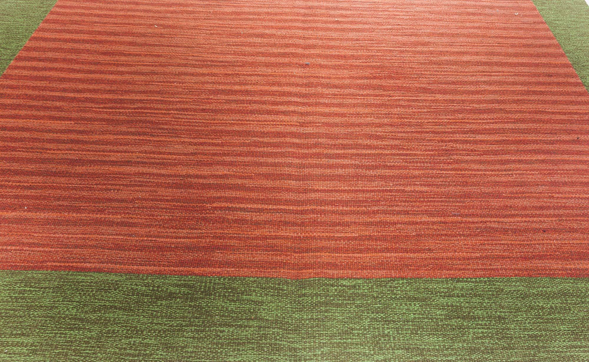 Schwedischer Flachgewebe-Teppich aus der Mitte des Jahrhunderts von Erik Lundberg
Größe: 8'5