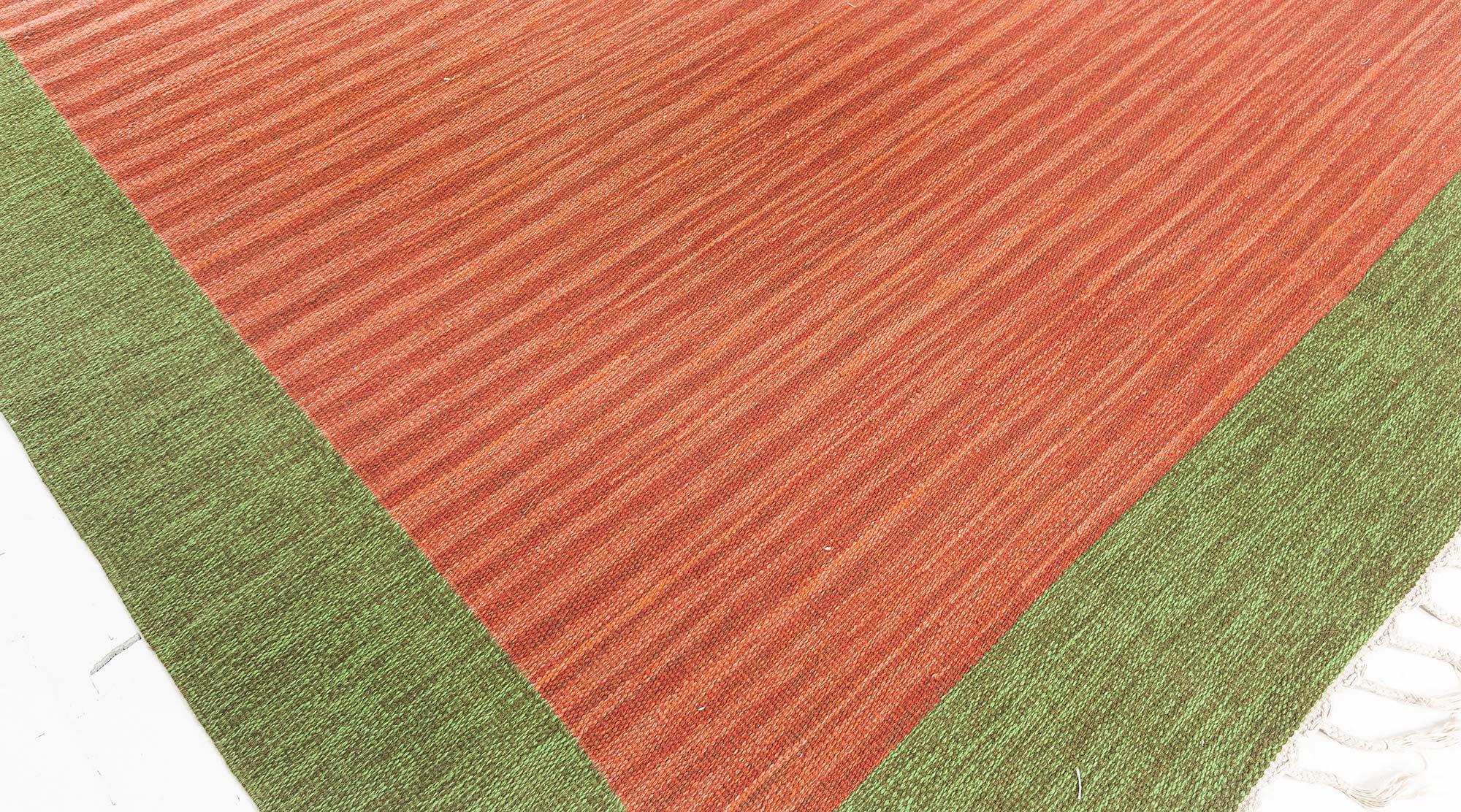 Doris Leslie Blau Midcentury Swedish Flat Weave Rug by Erik Lundberg (Wolle) im Angebot