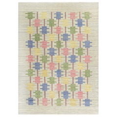 Tappeto in lana a trama piatta svedese di metà secolo Doris Leslie Blau