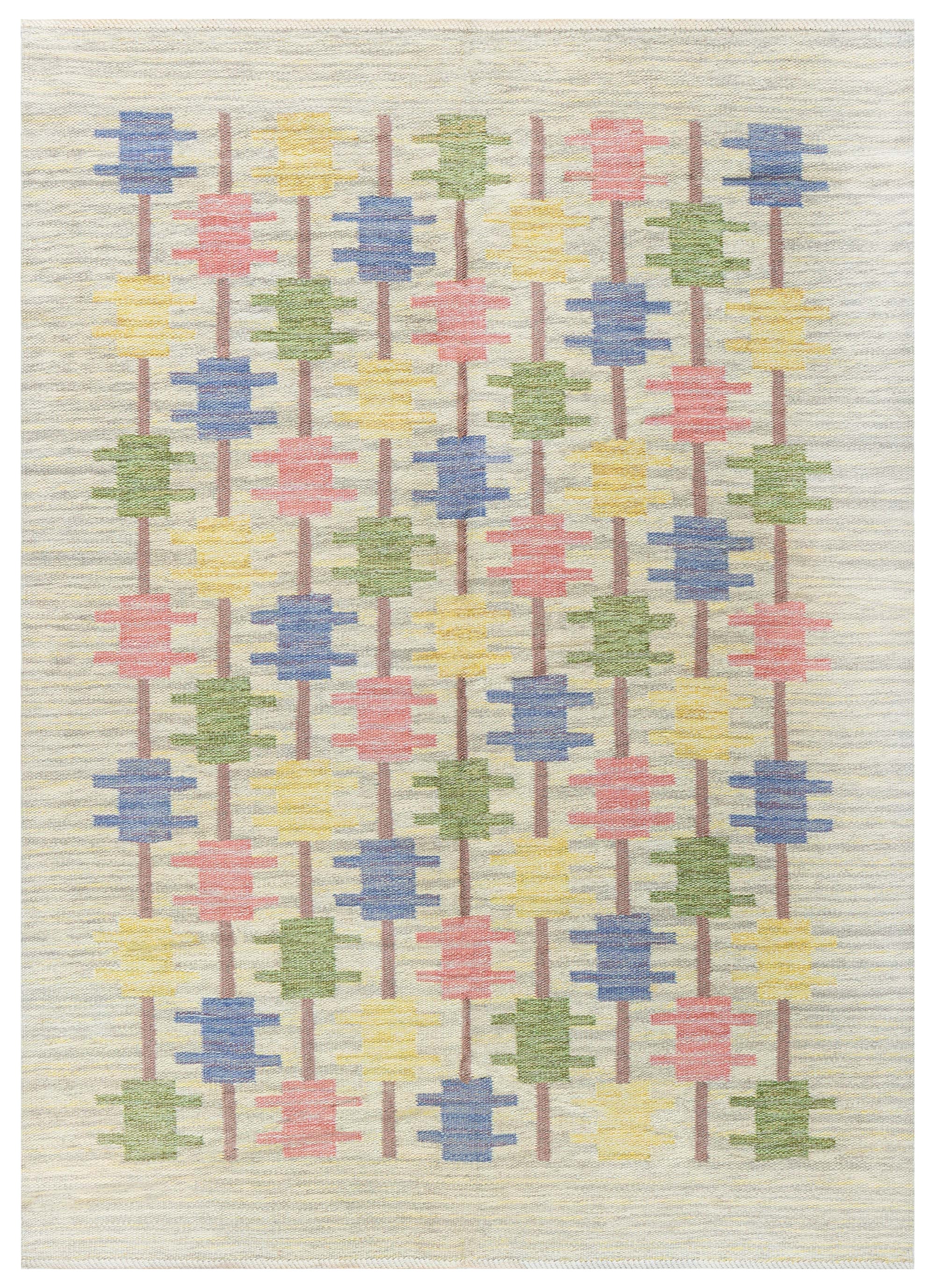 Doris Leslie Blau Midcentury Swedish Flat-Weave Wool Rug