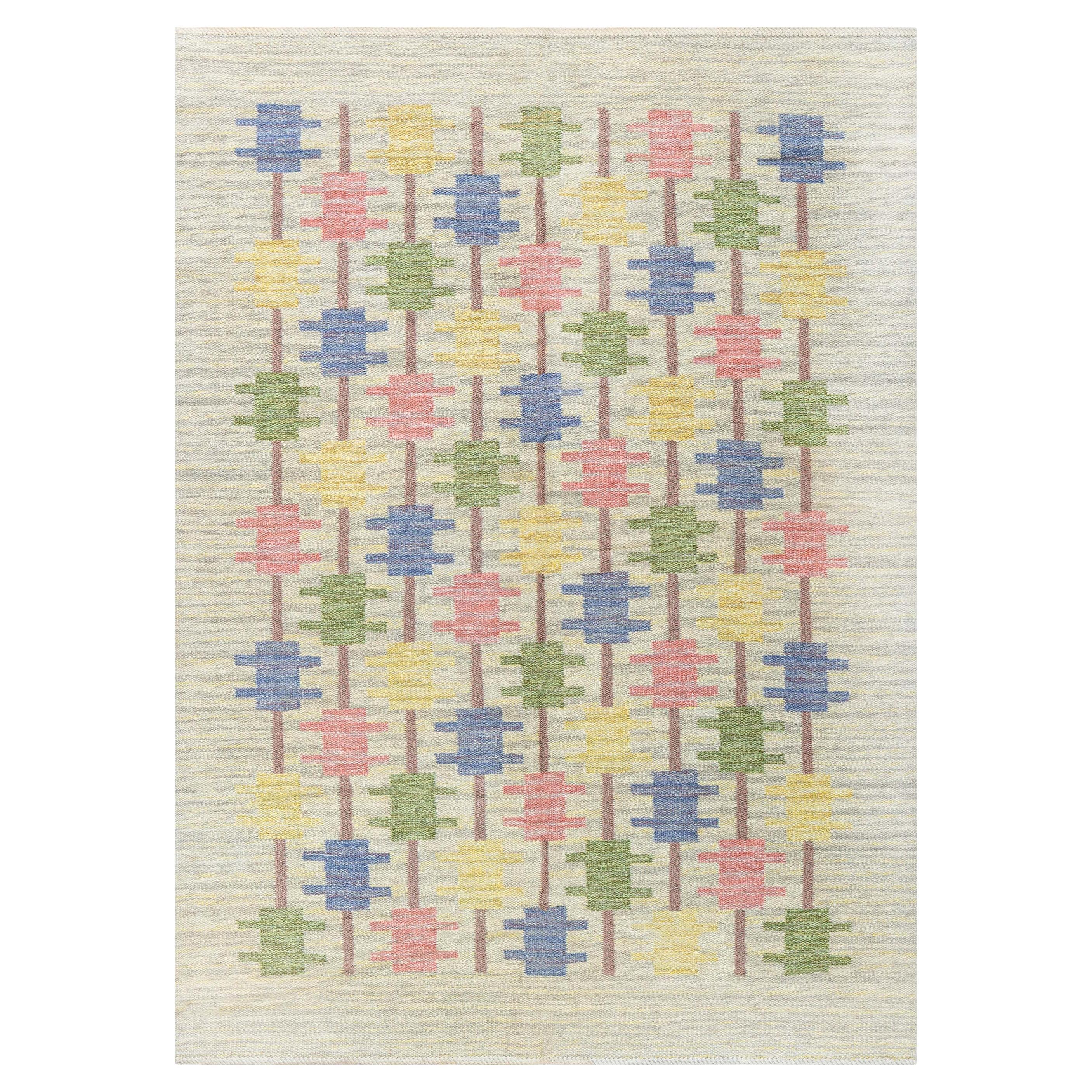 Doris Leslie Blau Midcentury Swedish Flat-Weave Wool Rug
