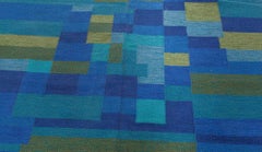 Doris Leslie Blau Midcentury Swedish Flat-Weave Wool Rug signed AB