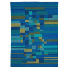 Doris Leslie Blau Midcentury Swedish Flat-Weave Wool Rug signé AB