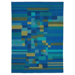 Doris Leslie Blau Midcentury Swedish Flat-Weave Wool Rug signed AB