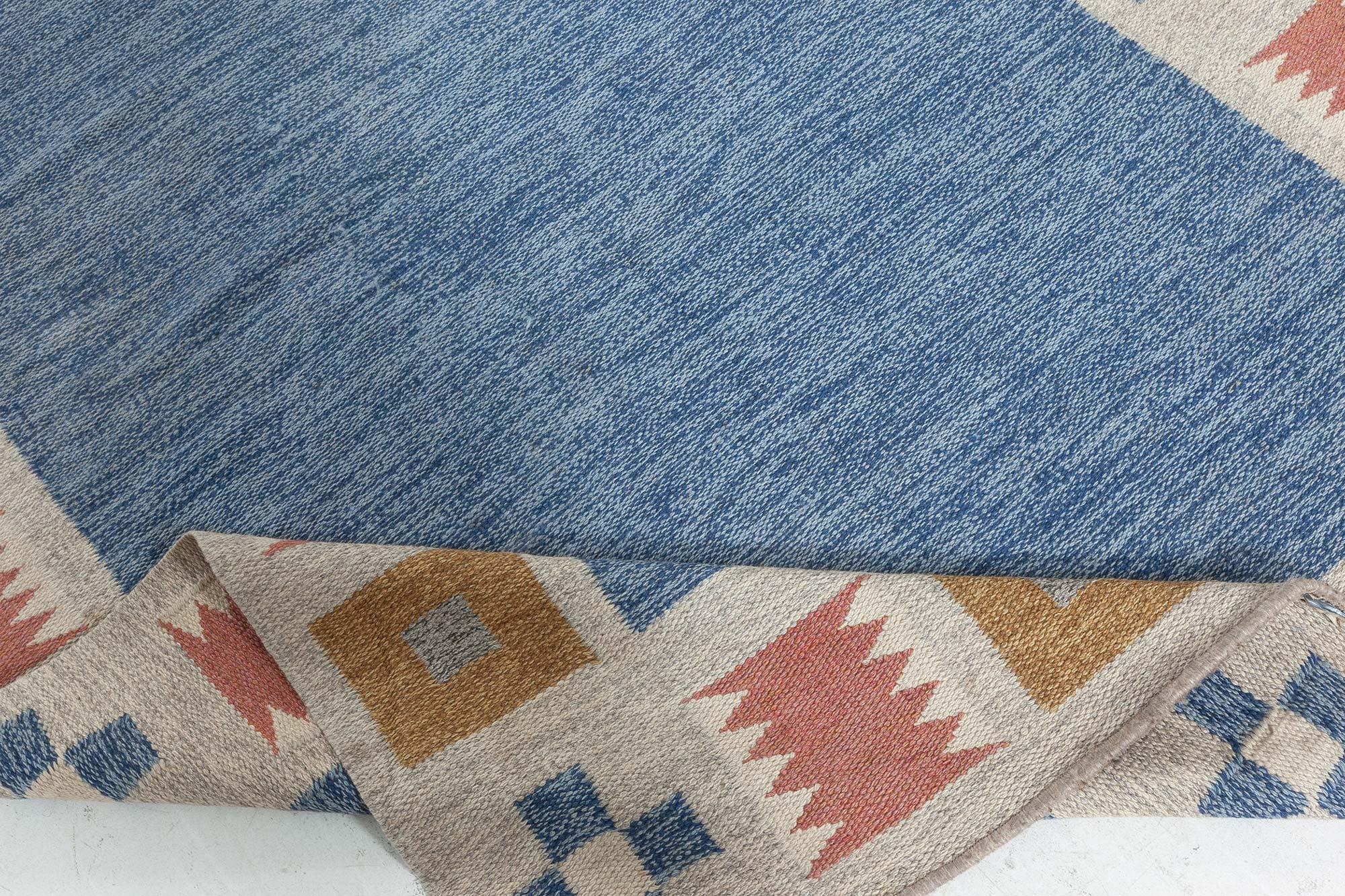Vintage Swedish Flat Weave Rug by Birgitta Söderkvist, Signed BS
Size: 5'3