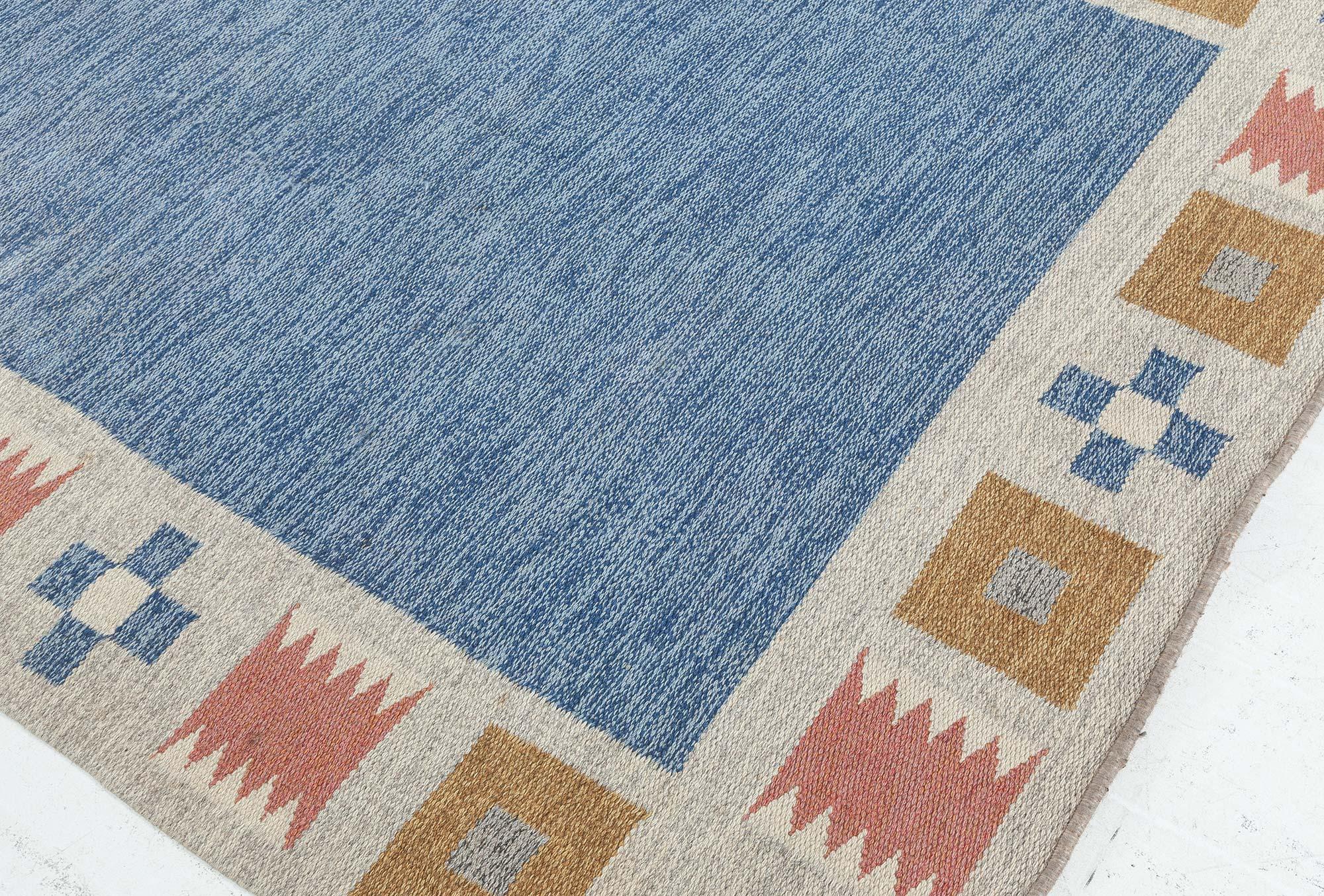 20th Century Doris Leslie Blau Vintage Swedish Flat Weave Rug by Birgitta Söderkvist, (BS) For Sale