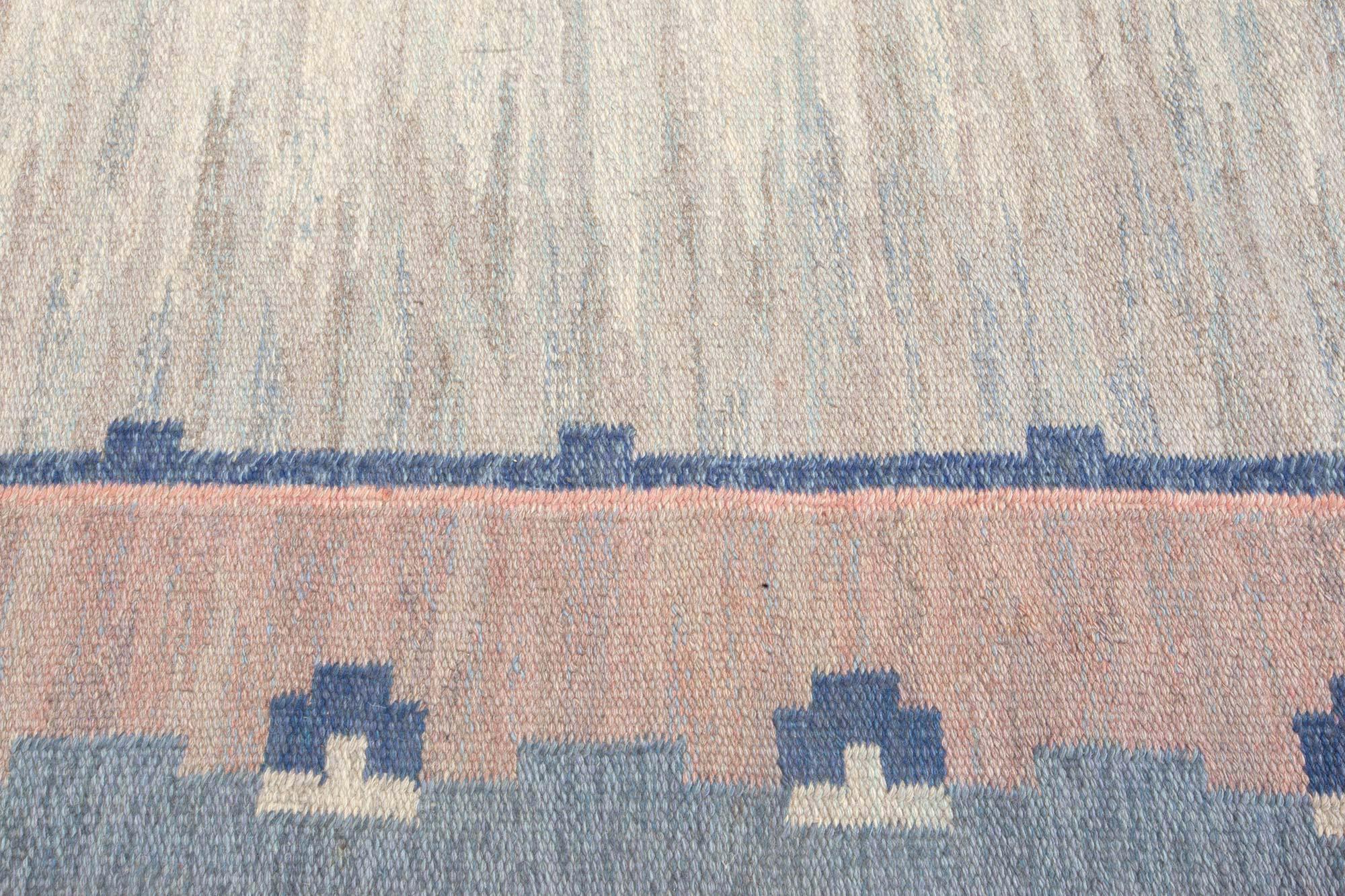 Mid-Century moderno Doris Leslie Blau Tappeto in lana fatto a mano svedese del Medioevo di ABJ in vendita