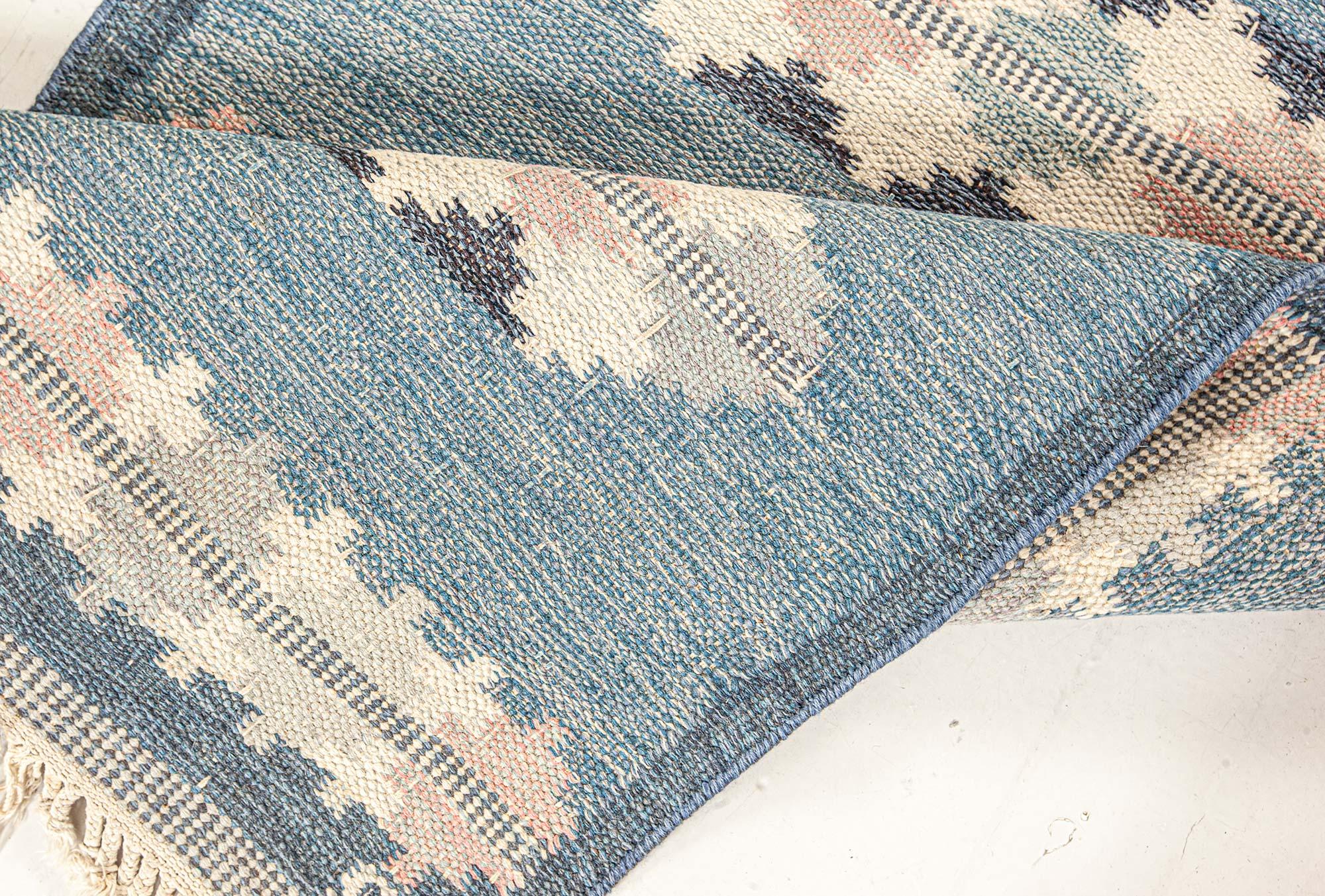 Doris Leslie Blauer schwedischer Läufer aus der Mitte des Jahrhunderts von Gitt Granssjo-Carlsson 'GG' im Zustand „Gut“ im Angebot in New York, NY