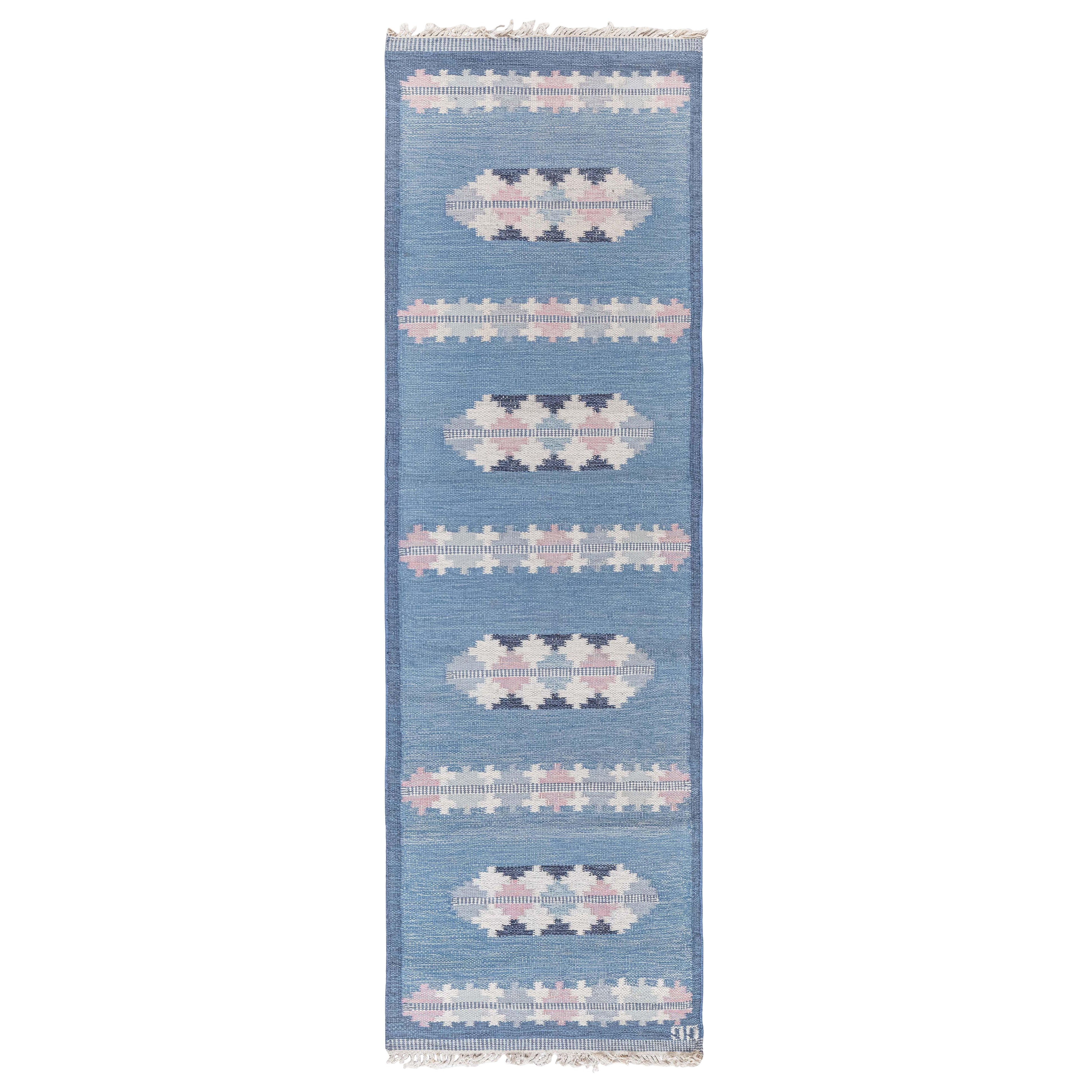 Tapis de couloir suédois du milieu du siècle dernier Doris Leslie Blau de Gitt Granssjo-Carlsson 'GG' en vente