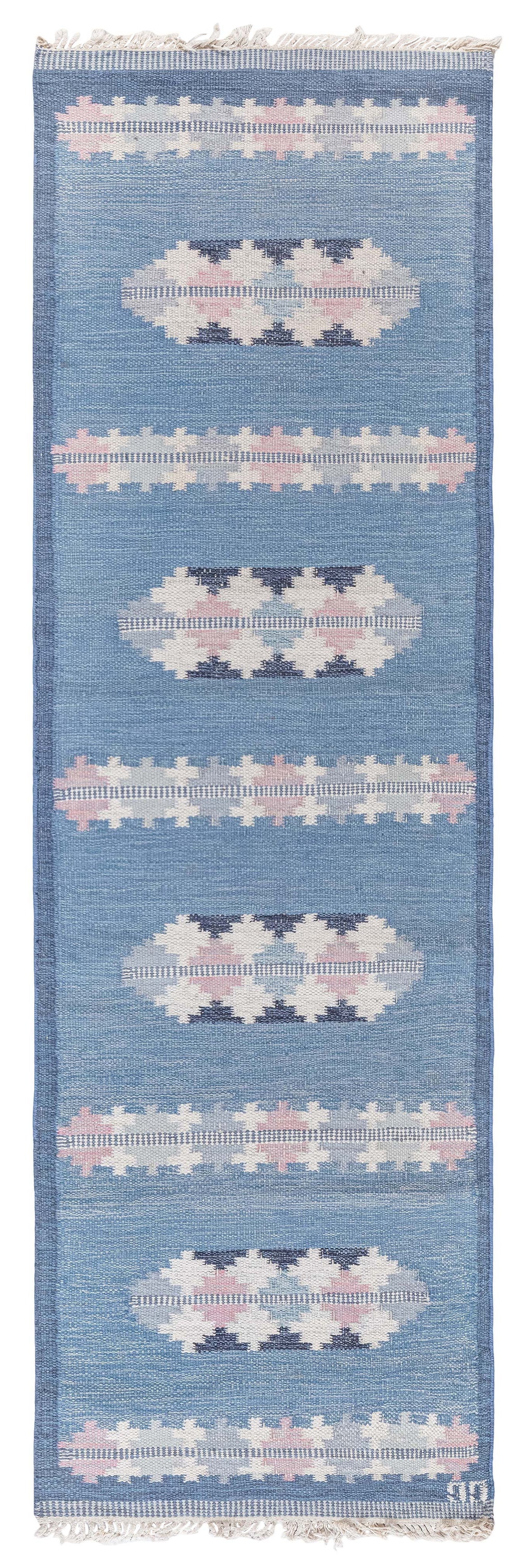 Doris Leslie Blau Midcentury Swedish Runner by Gitt Granssjo-Carlsson 'GG'