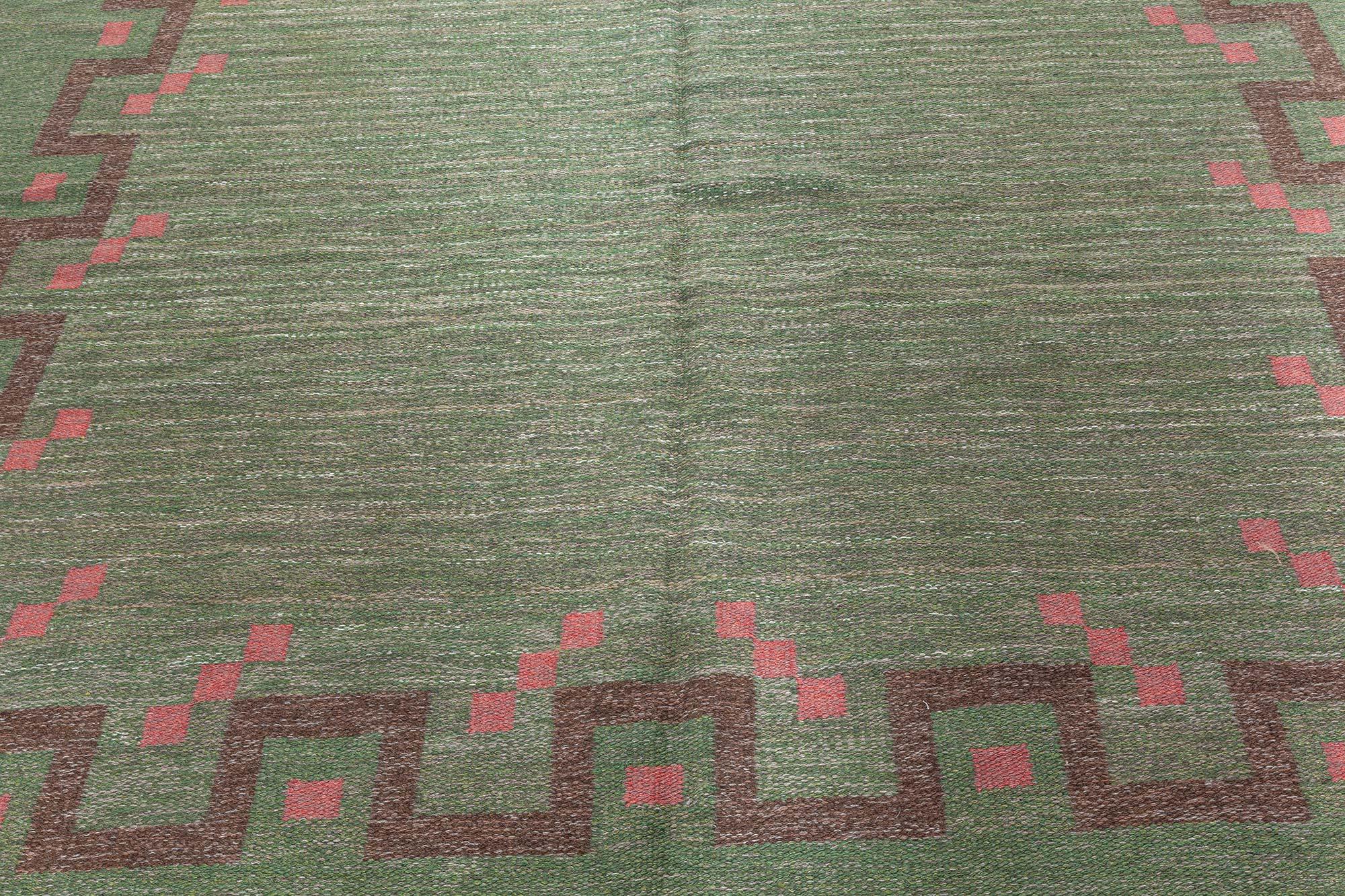 Mid-Century Modern Doris Leslie Blau Midcentury Swedish Wool Rug by Ellen Stahlbrand For Sale