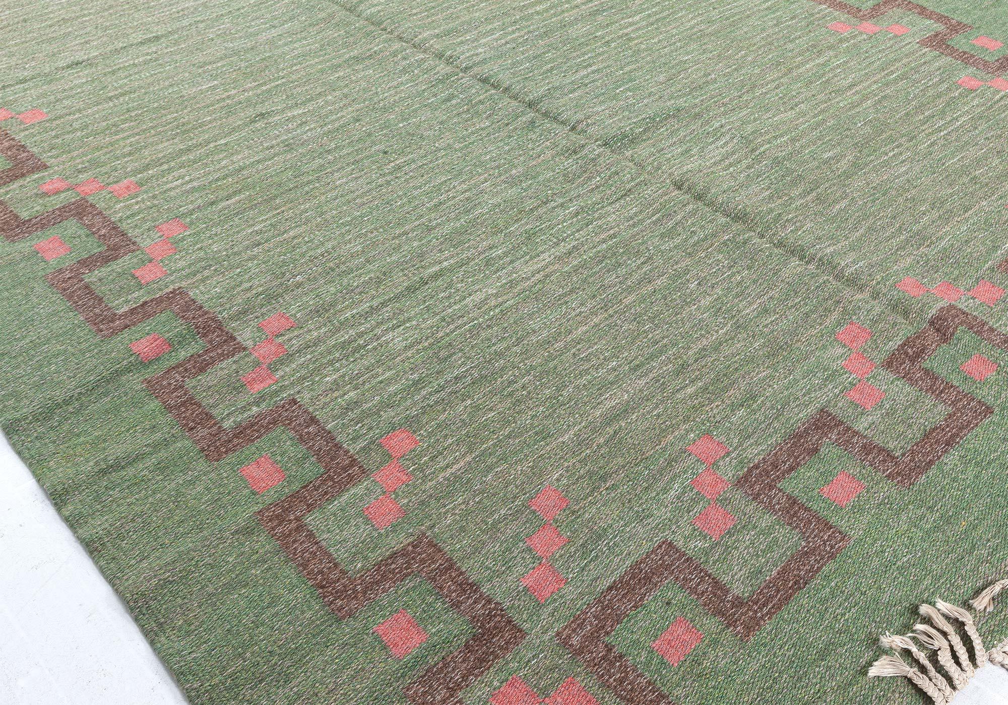 20th Century Doris Leslie Blau Midcentury Swedish Wool Rug by Ellen Stahlbrand For Sale