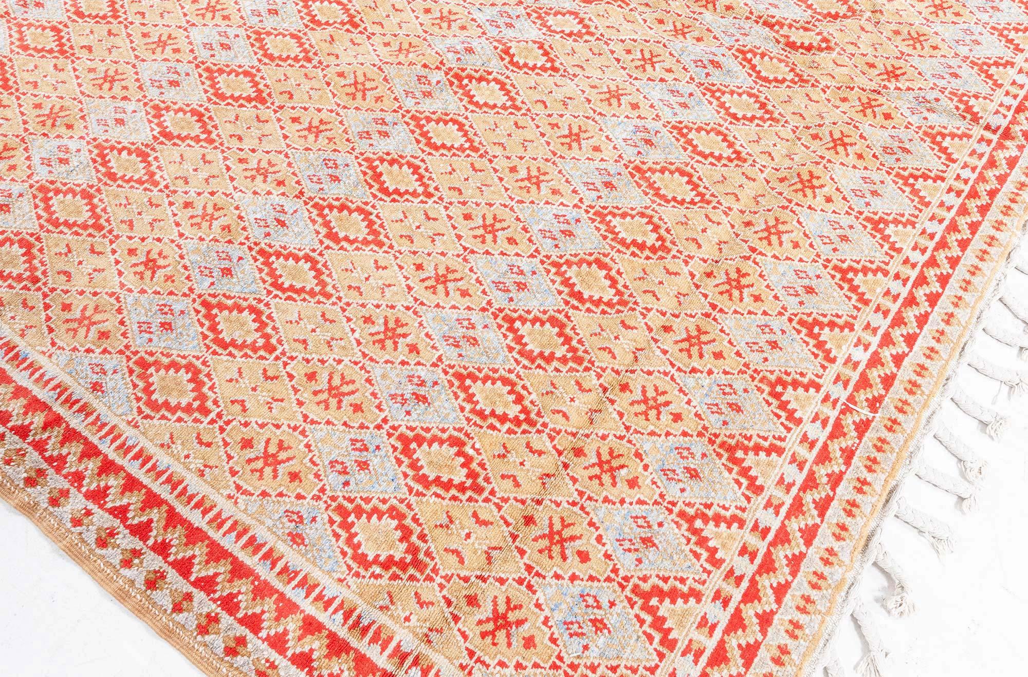 Noué à la main Doris Leslie Blau Midcentury Tribal Moroccan Handmade Wool Rug (tapis de laine fait main) en vente