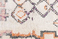 Doris Leslie Blau Moroccan Vintage Geometric Cream Hand-Knotted Wool Carpet