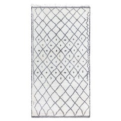 Doris Leslie Blau Moroccan Vintage Geometric Ivory Carpet Beni Ourain