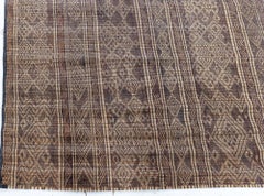 Doris Leslie Blau Moroccan Vintage Geometric Tan Carpet Reed And Leather Tuareg