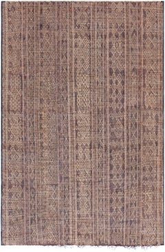 Doris Leslie Blau Moroccan Vintage Geometric Tan Carpet Reed And Leather Tuareg