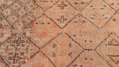 Doris Leslie Blau Moroccan Vintage Geometric Warm Tan Hand-Knotted Wool Carpet