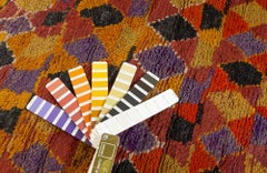Tappeto marocchino vintage tribale in lana annodato a mano, colore arancione bruciato, di Doris Leslie Blau