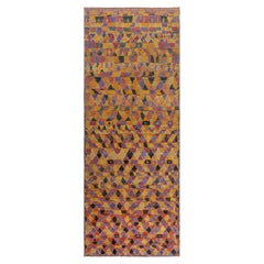 Tappeto marocchino vintage tribale in lana annodato a mano, colore arancione bruciato, di Doris Leslie Blau