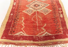 Doris Leslie Blau Moroccan Vintage Tribal Warm Tan Hand-Knotted Wool Carpet