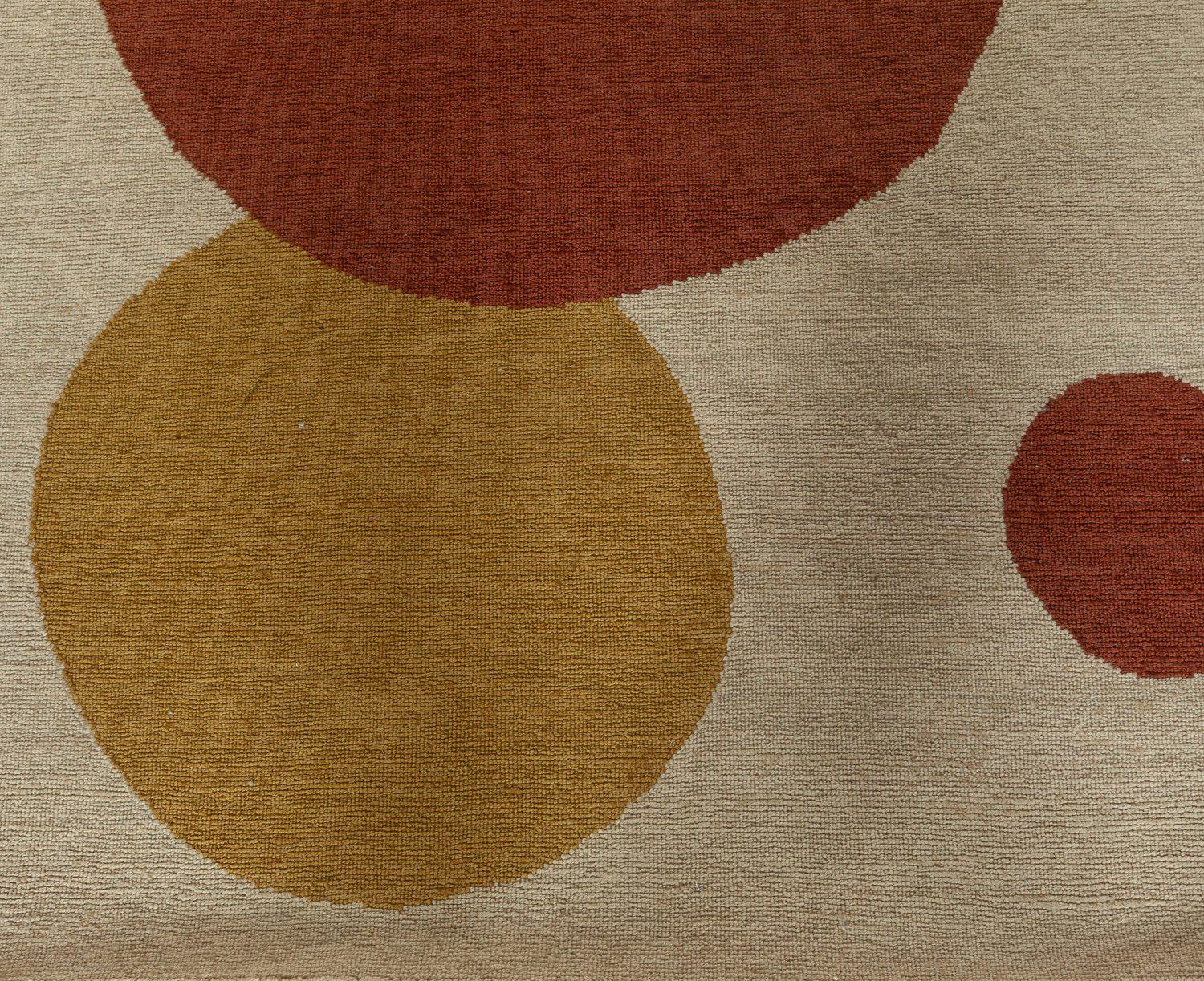 Doris Leslie Blauer neuer Art-Déco-inspirierter Wollteppich in Beige, Schwarz, Blau, Gold, Rot (Art déco) im Angebot