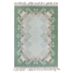 Doris Leslie Blau "Opal" - Midcentury Swedish Flat Woven Rug by Brita Svefors