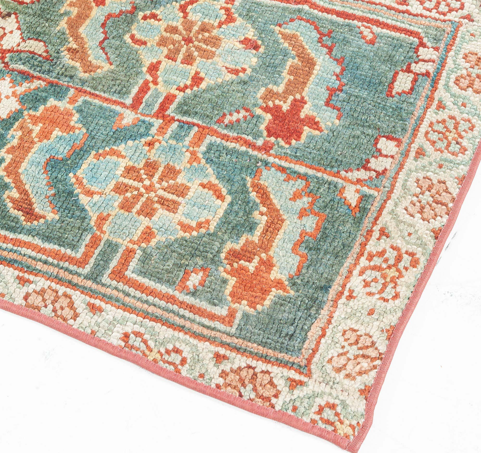 Doris Leslie Blau Oushak Fragment-Läufer im Zustand „Gut“ im Angebot in New York, NY