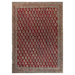 Doris Leslie Blau Oushak Turkish Antique Allover Warm Tan Carpet - c. 1880
