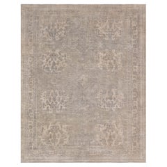 Tappeto turco antico classico Oushak di Doris Leslie Blau, color taupe con sfumature beige - 1920 circa