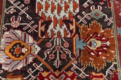 Doris Leslie Blau Oushak Turkish Antique Floral Allover Ivory Rug - c. 1920