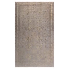 Tapis turc antique Oushak à motifs géométriques classiques, de Doris Leslie Blau, couleur taupe – vers 1920