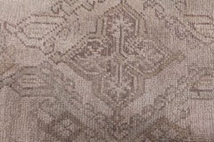 Tappeto turco antico Oushak di Doris Leslie Blau, con motivi geometrici classici, color taupe - 1930 circa
