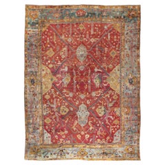Tapis turc antique Oushak à motifs géométriques, couleur beige doré, de Doris Leslie Blau – vers 1880