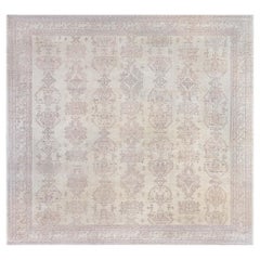 Tapis turc antique Oushak à motifs géométriques, couleur sable clair, de Doris Leslie Blau – vers 1900