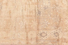 Tappeto turco antico Oushak a motivi geometrici di Doris Leslie Blau, color beige chiaro - 1940 circa